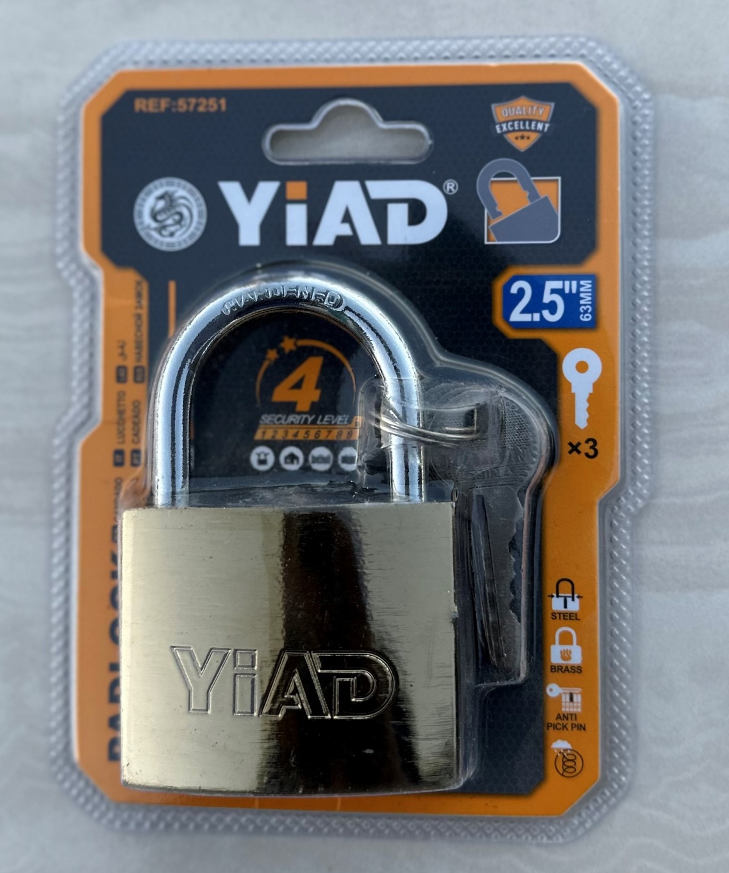 Yiad Padlock 63mm